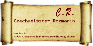 Czechmeiszter Rozmarin névjegykártya